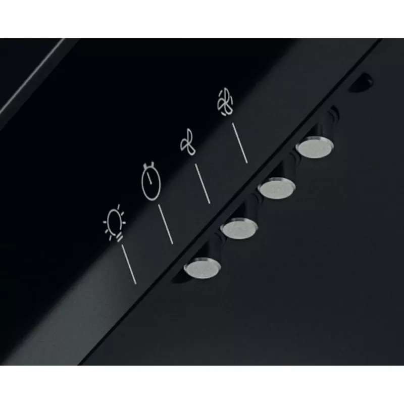 Whirlpool AKR 65F LM K installazione a parete nero 375 m³/h