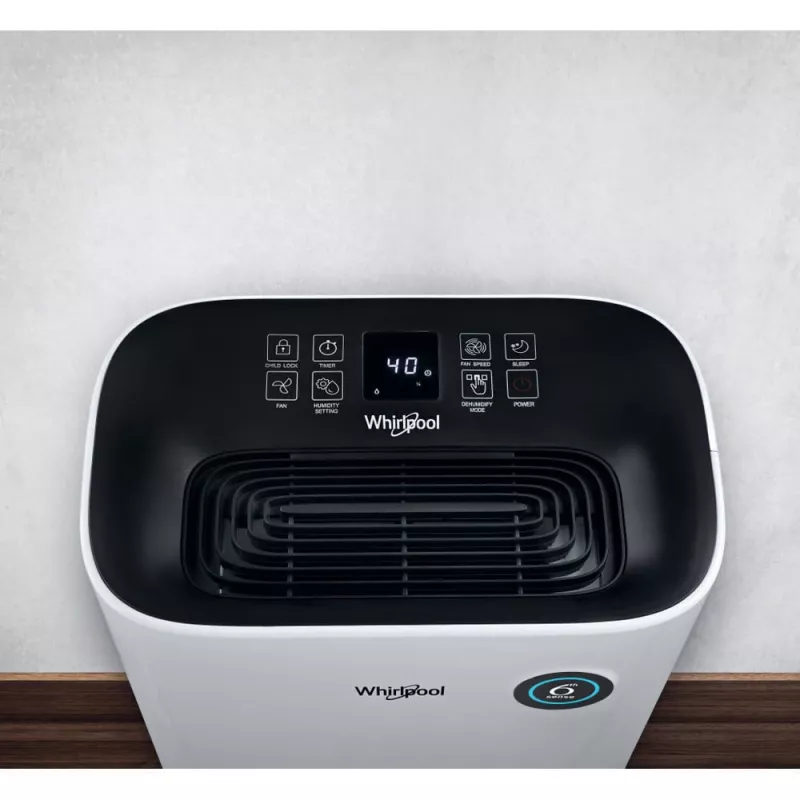 Deumidificatore Whirlpool DE20W5252 6,5 l 44 dB 420 W nero bianco