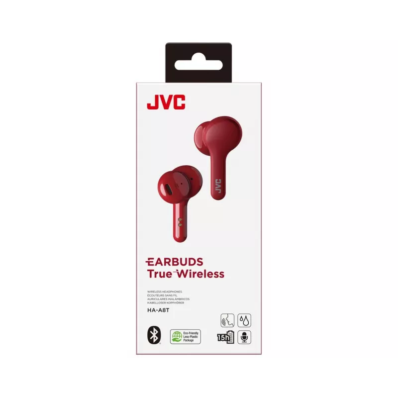 JVC HA-A8T-R cuffie True Wireless Stereo (TWS) in-ear musica Bluetooth rosso
