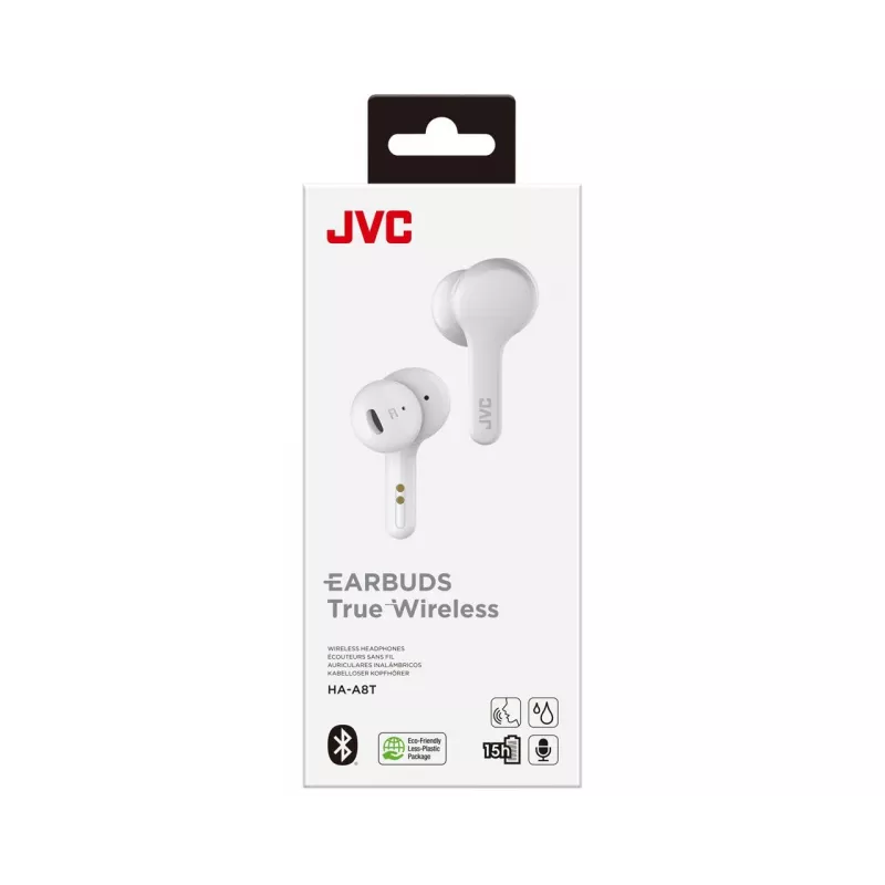 JVC HA-A8T-W cuffie True Wireless Stereo (TWS) in-ear musica Bluetooth bianco