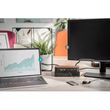 Switch KVM DIGITUS, 2x1 DP, uscita DP/HDMI, USB 4Kx2K@60Hz