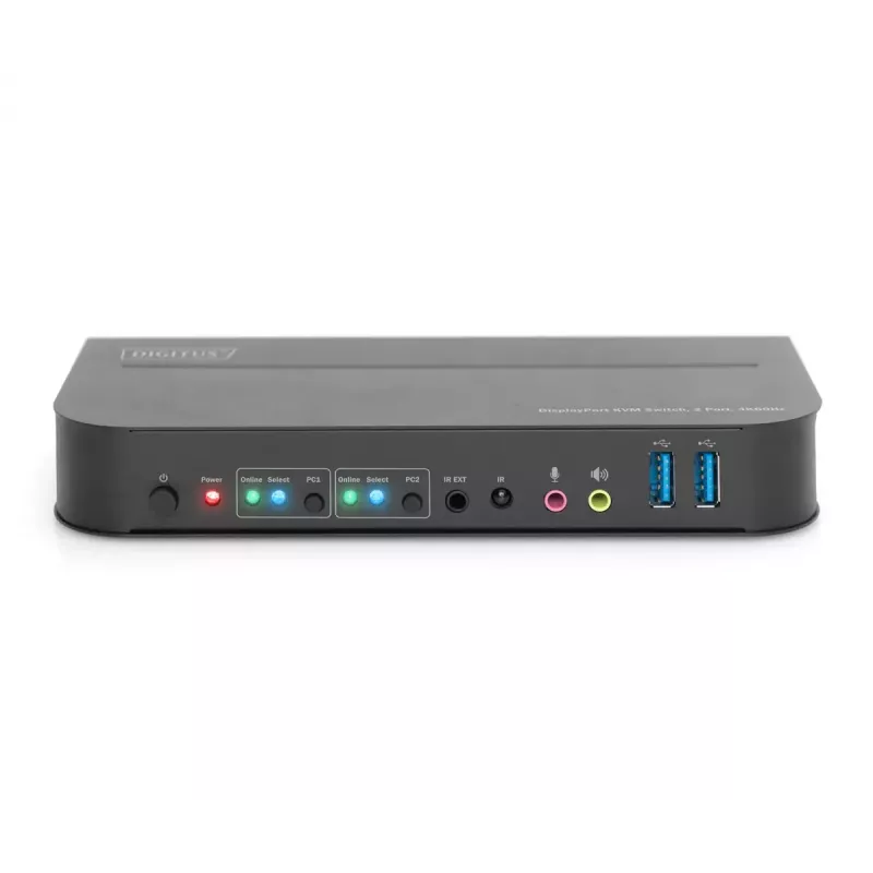 Switch KVM DIGITUS, 2x1 DP, uscita DP/HDMI, USB 4Kx2K@60Hz