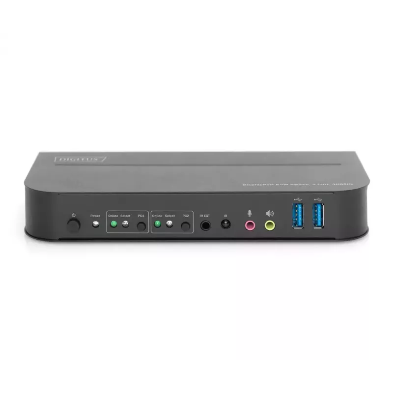 Switch KVM DIGITUS, 2x1 DP, uscita DP/HDMI, USB 4Kx2K@60Hz