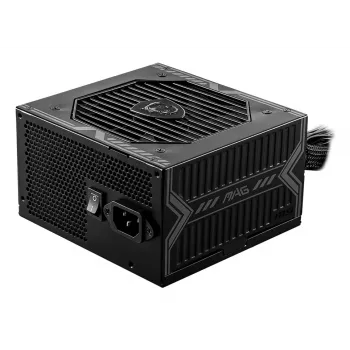 Alimentatore MSI MAG A550BN UK '550W, certificato 80 Plus Bronze, 12V single-rail, circuito DC-DC, ventola 120mm, non modulare, cavi rivestiti, alimentatore ATX, cavo di rete UK, nero'