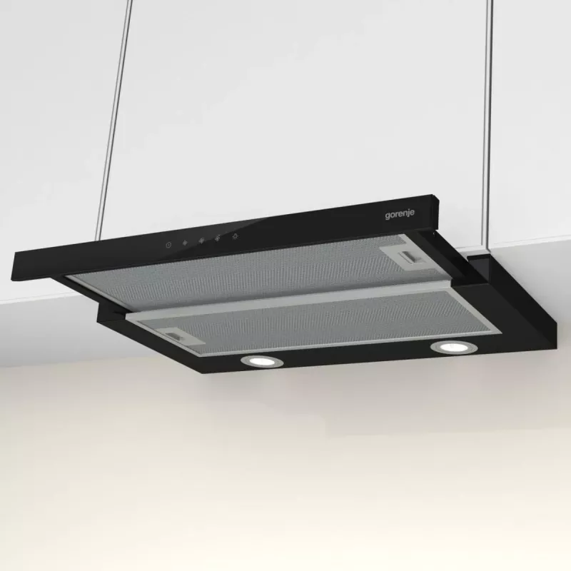 Cappa Gorenje TH64E4BG semi-incasso (estraibile) nero 450 m³/h