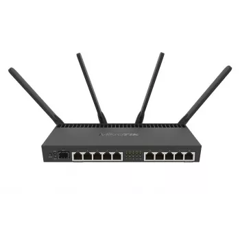 MIKROTIK router wireless - Rb4011igs+5hacq2hnd-in Gigabit Ethernet dual-band (2.4 GHz / 5 GHz) nero