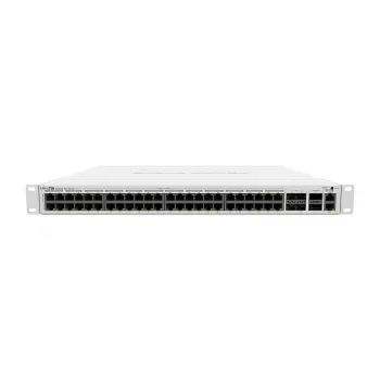 Switch L3 gestito MikroTik CRS354-48P-4S+2Q+RM — 48× Gigabit RJ-45, 4× SFP+, 2× QSFP+, 48 porte PoE