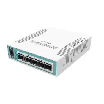 Switch di rete MikroTik CRS106-1C-5S – 5× Gigabit RJ-45, 5× SFP, PoE, 30V DC