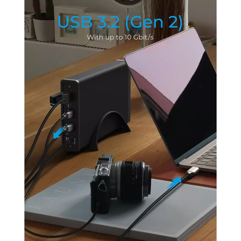 ICY BOX IB-382H-C31 Case per HDD/SSD nero 2,5/3,5