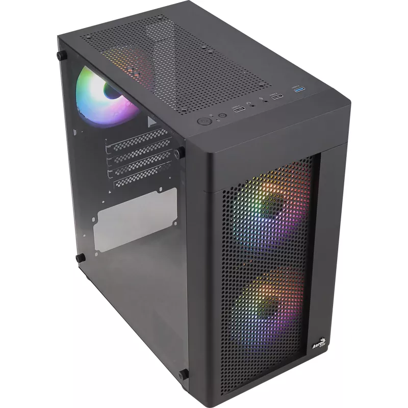 Aerocool HEXFORMBKV2 Case PC Micro ATX 3 ventole FRGB nero