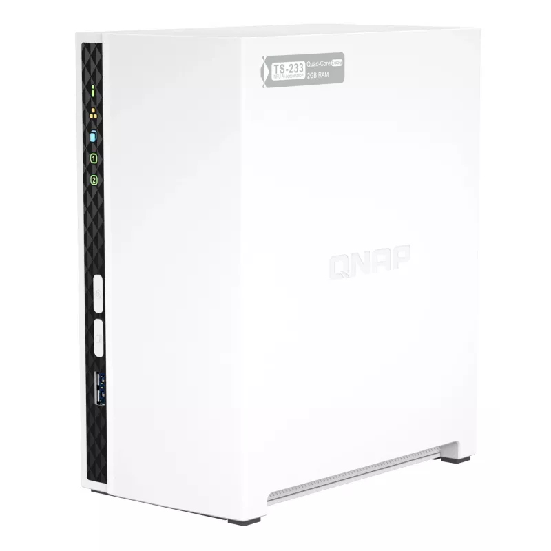 QNAP TS-233 NAS/Storage Server Tower ARM Cortex-A55 2 GB 0 TB QNAP QTS bianco