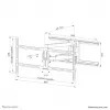 Supporto da parete per TV Neomounts WL40-550BL18 43-75 pollici - completamente orientabile - montaggio semplice