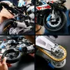 LEGO Technic modellino moto BMW M1000RR 42130 con motore dettagliato e sospensioni funzionanti