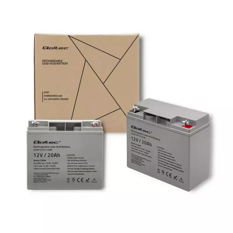 Qoltec 53066 batteria UPS piombo-acido AGM 12 V 20 Ah