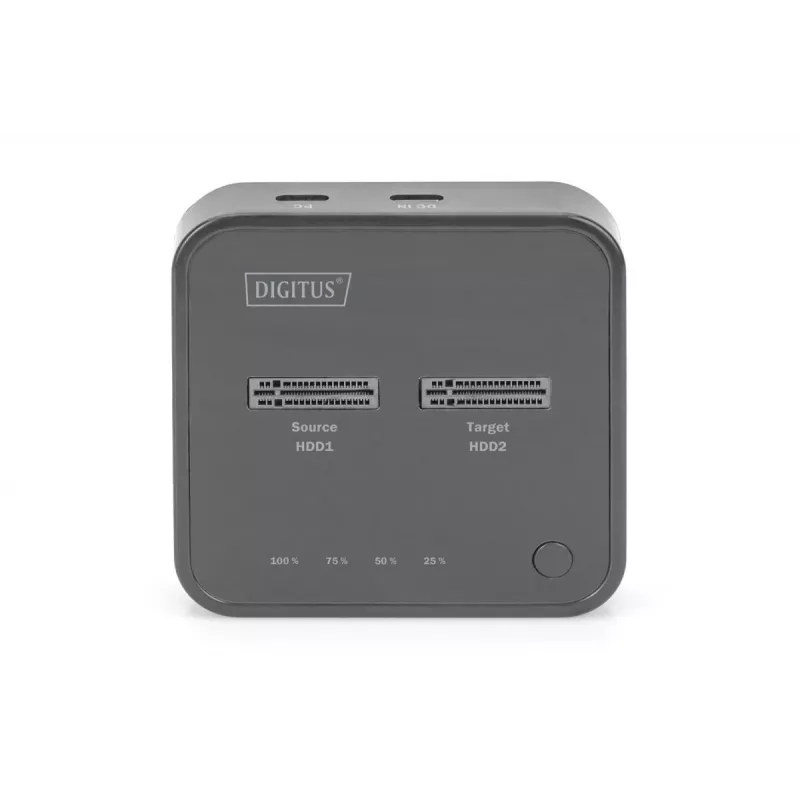 Docking station Digitus per doppio SSD M.2 NVMe USB-C con funzione di clonazione offline