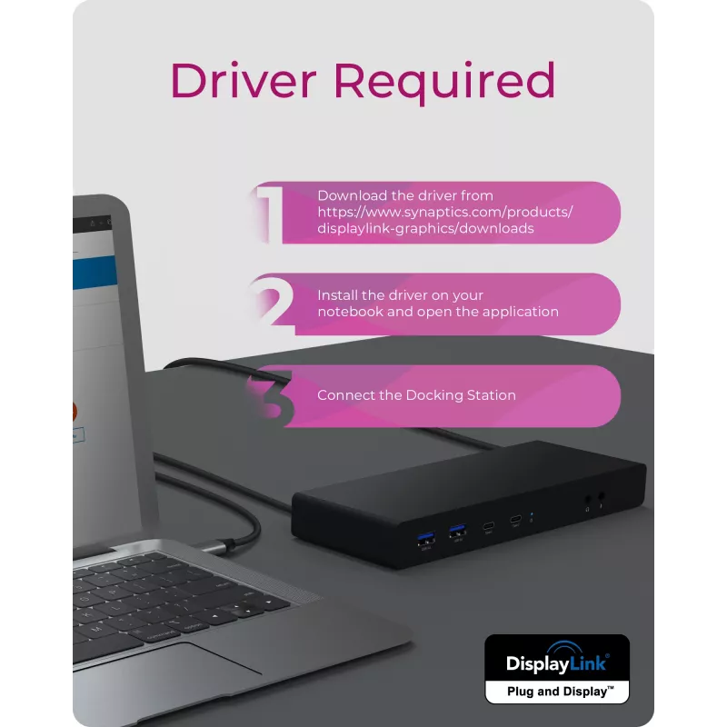 ICY BOX IB-DK2245AC cablato USB 3.2 Gen 1 (3.1 Gen 1) Type-C nero