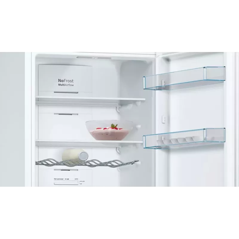 Bosch KGN36VWED frigorifero combinato, a libera installazione, NoFrost, 237 l + 89 l, 186 cm, classe energetica E, bianco