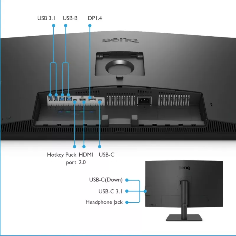 BenQ PD3205U Monitor per computer 80 cm (31,5 inch) 3840 x 2160 pixel 4K Ultra HD LCD nero