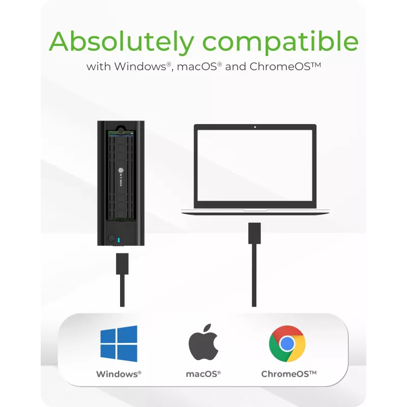 ICY BOX IB-180MC-C31 Case per SSD nero M.2