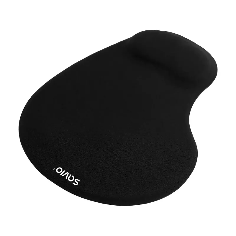 Tappetino per mouse SAVIO MP-01B con poggiapolsi in gel, spessore 3 mm, 230×190 mm, nero