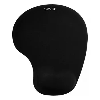 Tappetino per mouse SAVIO MP-01B con poggiapolsi in gel, spessore 3 mm, 230×190 mm, nero