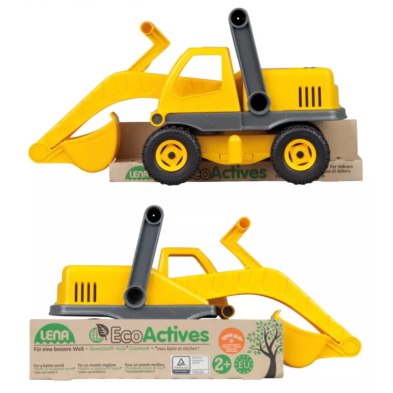 Escavatore Lena EcoActives 04211 plastica legno nero grigio giallo