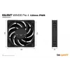 be quiet! SILENT WINGS PRO 4 | ventola per case PWM 120mm 12 cm nero 1 pezzo