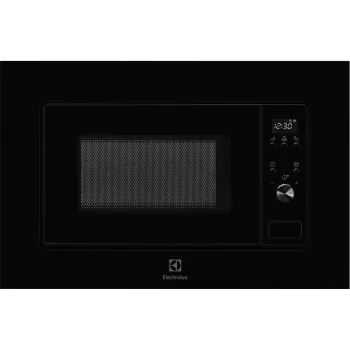 Microonde da incasso Electrolux LMS2203EMK, 700 W, 5 livelli di potenza, piatto rotante 24,5 cm, display LED, interno in acciaio inox, nero