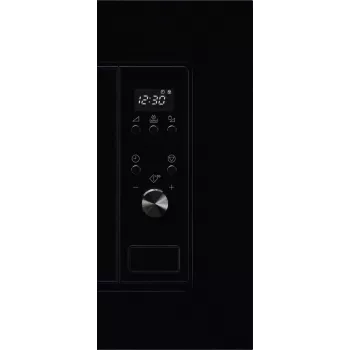 Microonde da incasso Electrolux LMS2203EMK, 700 W, 5 livelli di potenza, piatto rotante 24,5 cm, display LED, interno in acciaio inox, nero