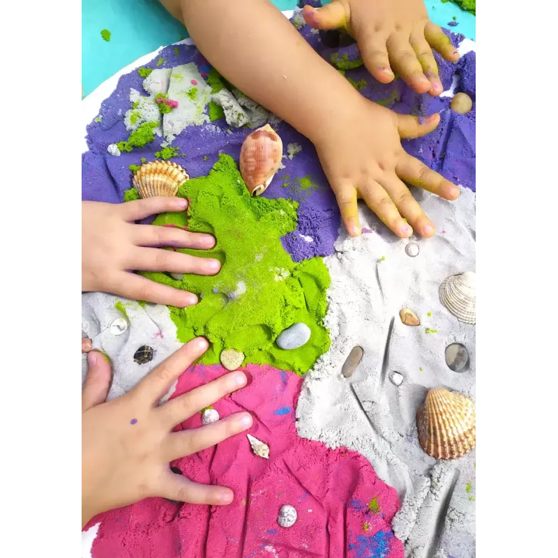 Sabbia cinetica per bambini Tuban DYNAMIC SAND SET – FARM multicolore