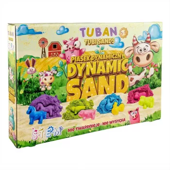 Sabbia cinetica per bambini Tuban DYNAMIC SAND SET – FARM multicolore