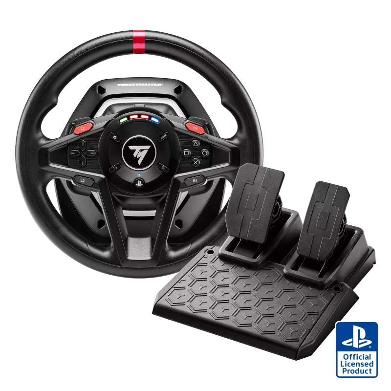 Thrustmaster T128 nero USB volante + pedali analogico PC, PlayStation 4, PlayStation 5