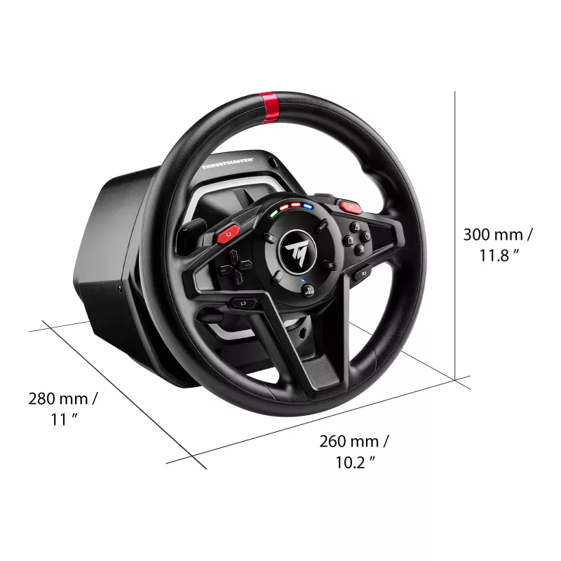 Thrustmaster T128 nero USB volante + pedali analogico PC, PlayStation 4, PlayStation 5