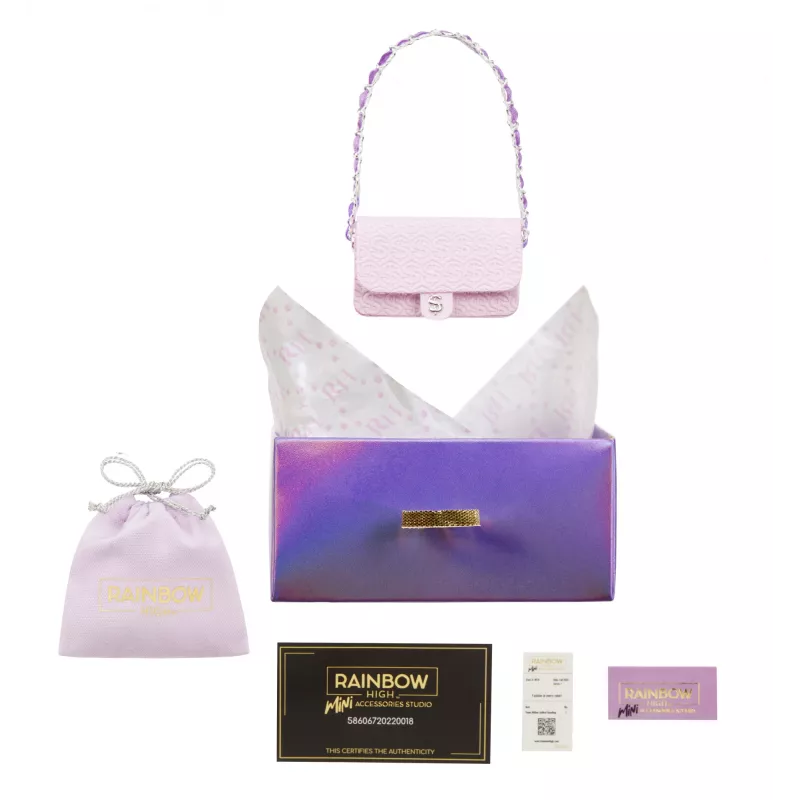 Rainbow High Accessories Studio Serie 1, assortimento H in PDQ borsa bambola
