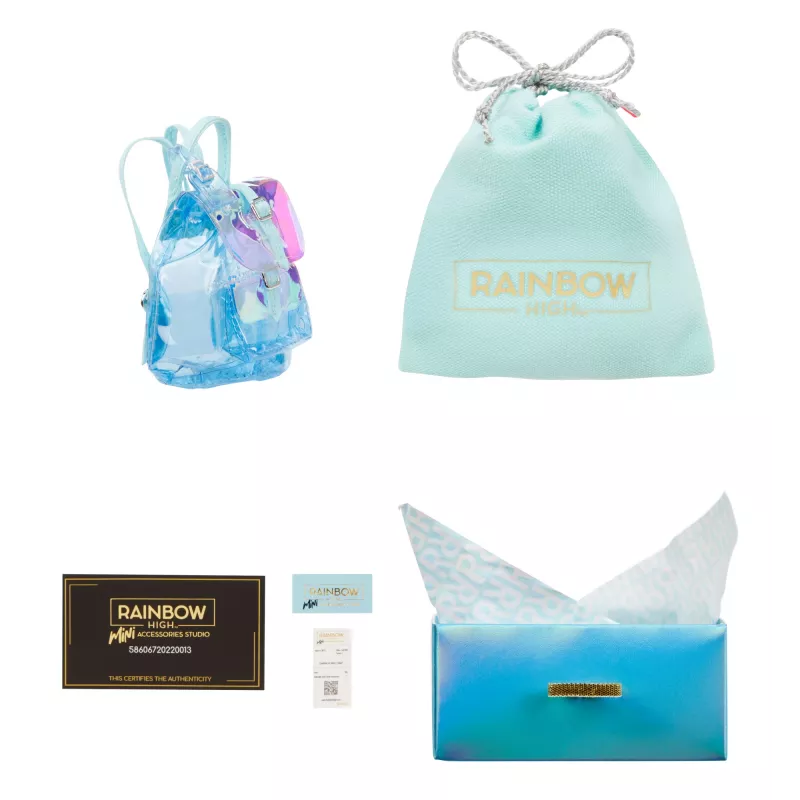 Rainbow High Accessories Studio Serie 1, assortimento H in PDQ borsa bambola