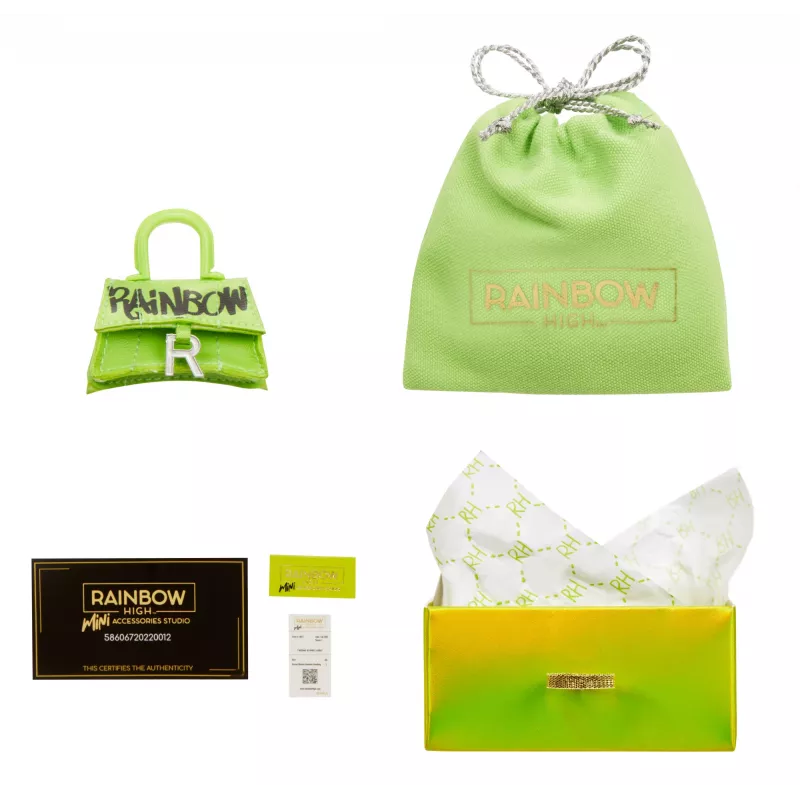 Rainbow High Accessories Studio Serie 1, assortimento H in PDQ borsa bambola