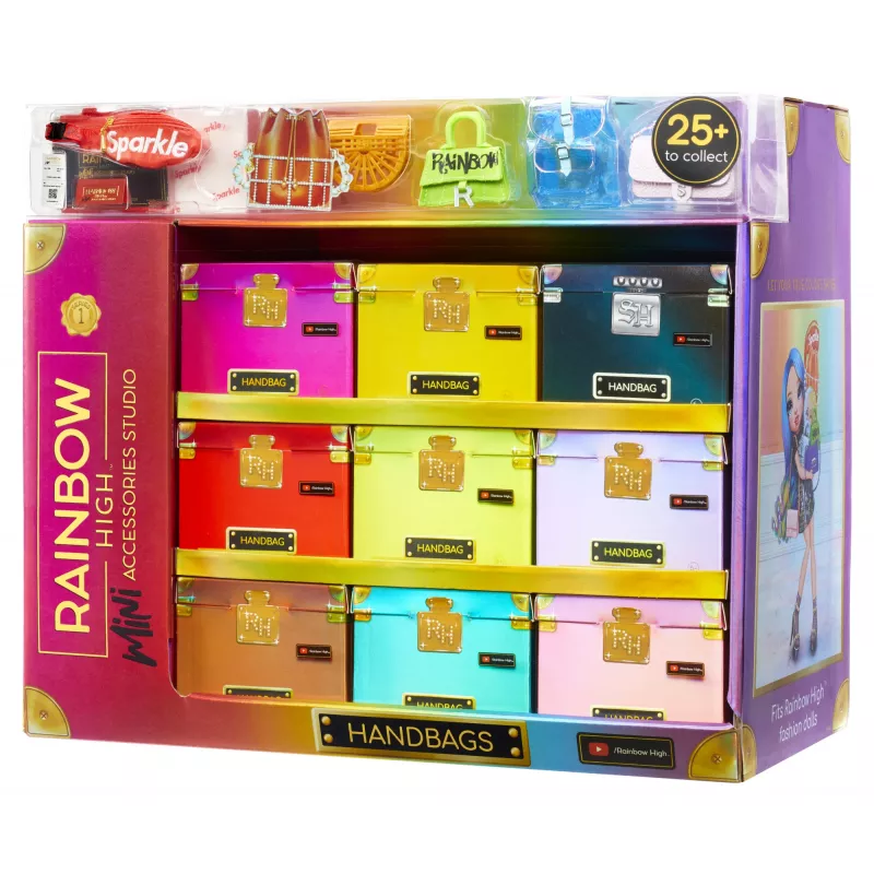 Rainbow High Accessories Studio Serie 1, assortimento H in PDQ borsa bambola