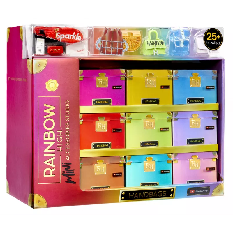 Rainbow High Accessories Studio Serie 1, assortimento H in PDQ borsa bambola