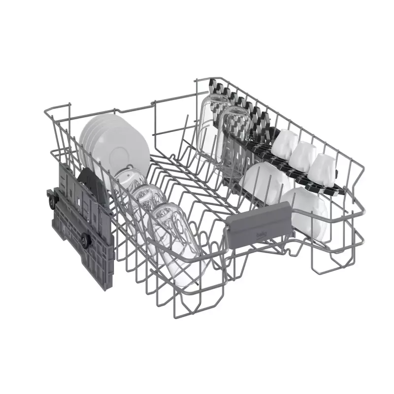 Lavastoviglie slim Beko BDFS15020X, 10 coperti, 45 cm, 47 dB, 5 programmi, motore inverter