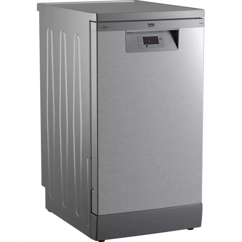 Lavastoviglie slim Beko BDFS15020X, 10 coperti, 45 cm, 47 dB, 5 programmi, motore inverter
