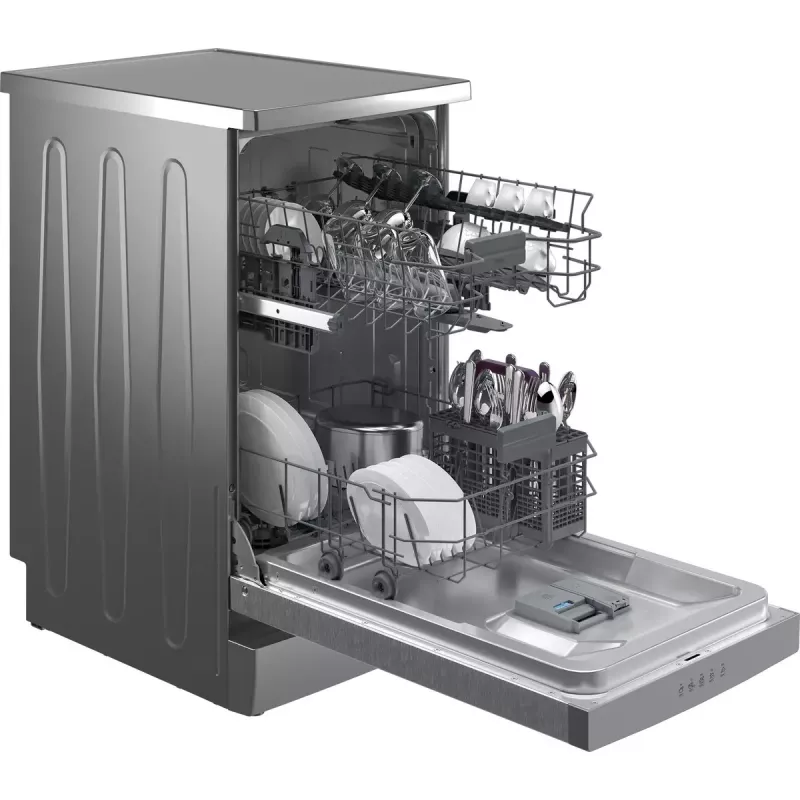 Lavastoviglie slim Beko BDFS15020X, 10 coperti, 45 cm, 47 dB, 5 programmi, motore inverter