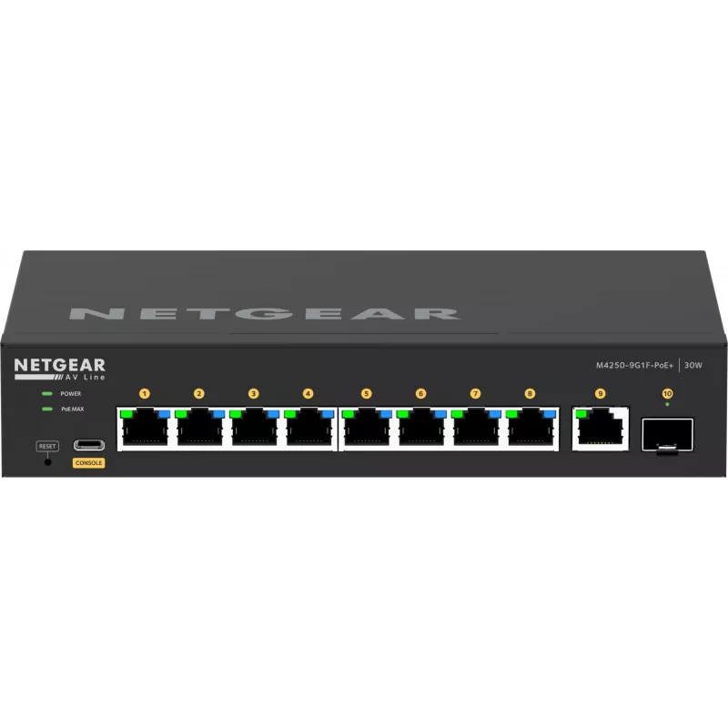 Switch managed NETGEAR GSM4210PD-100EUS 8x1G PoE+ 110W 1xSFP