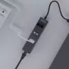Hub USB-C SAVIO AK-57 con 3× USB-A, RJ-45 Gigabit Ethernet (5000 Mbit/s), alluminio grigio