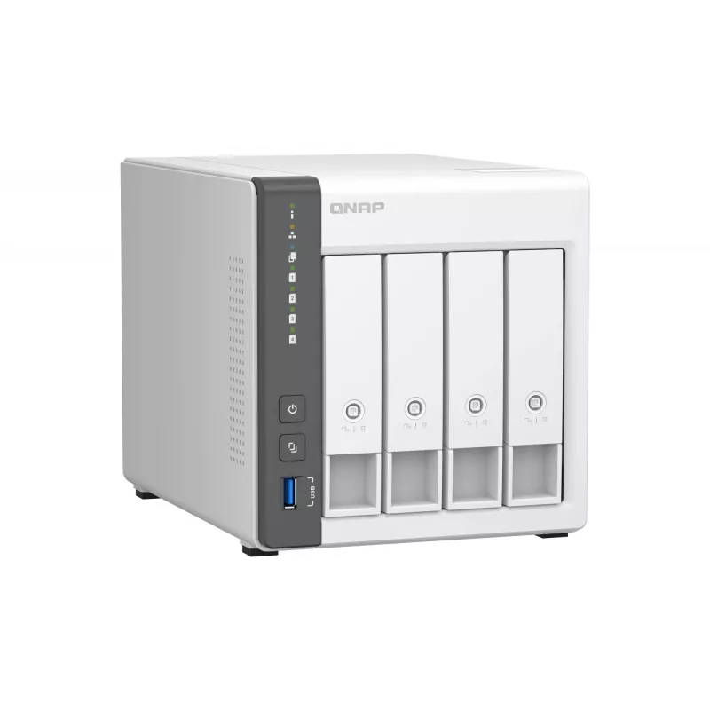 NAS QNAP TS-433 Tower ARM Cortex-A55 4 GB 0 TB QNAP QTS bianco