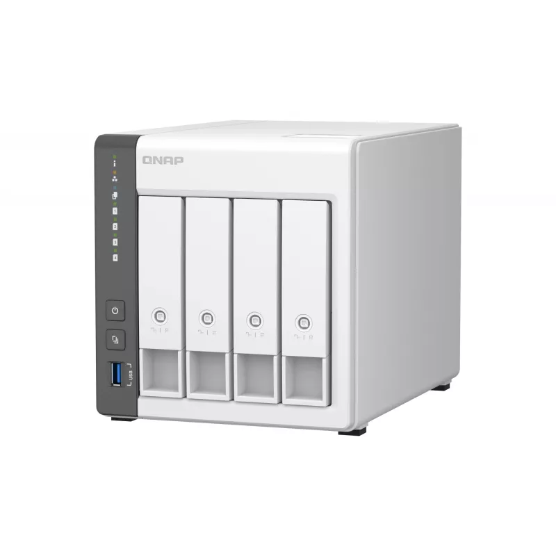 NAS QNAP TS-433 Tower ARM Cortex-A55 4 GB 0 TB QNAP QTS bianco