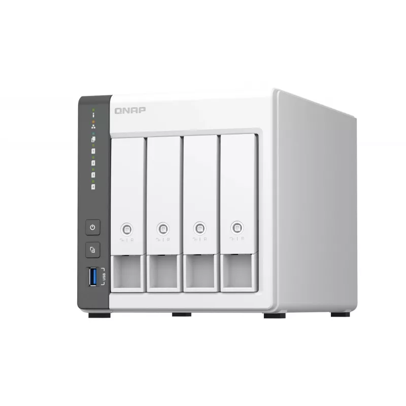 NAS QNAP TS-433 Tower ARM Cortex-A55 4 GB 0 TB QNAP QTS bianco