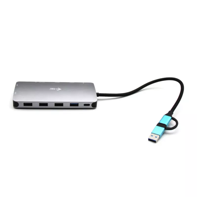 Dock i-tec USB 3.0 USB-C/Thunderbolt 3x Display Metal Nano con LAN + Power Delivery 100 W