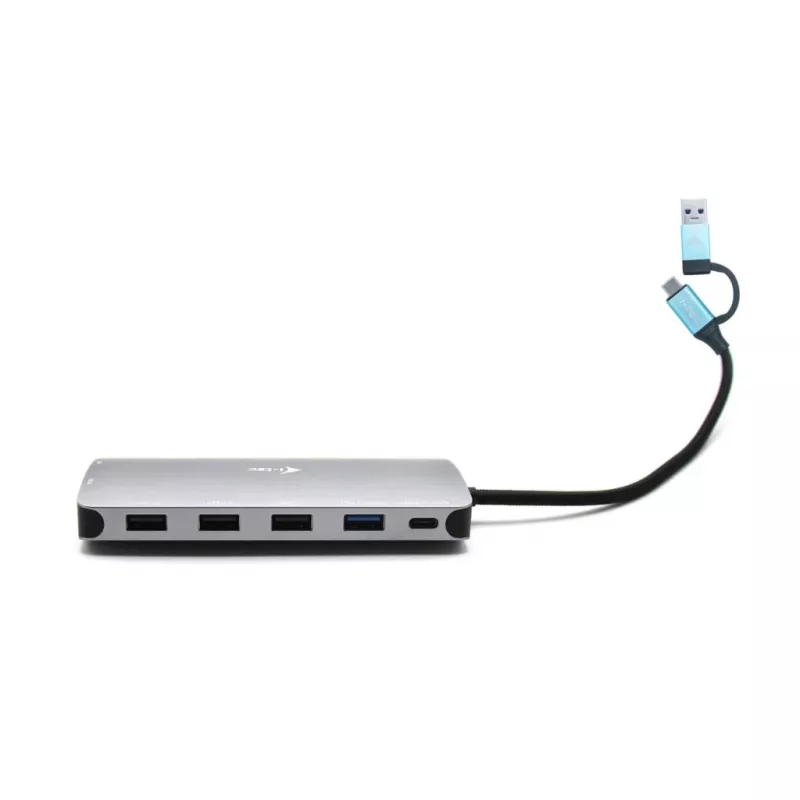 Dock i-tec USB 3.0 USB-C/Thunderbolt 3x Display Metal Nano con LAN + Power Delivery 100 W