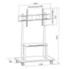Supporto da terra portatile TECHLY Signage Display Mount ICA-TR31 per schermi 55–120
