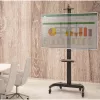 Carrello supporto da terra in acciaio Techly con sostegno regolabile in altezza per TV da 60'' a 100''